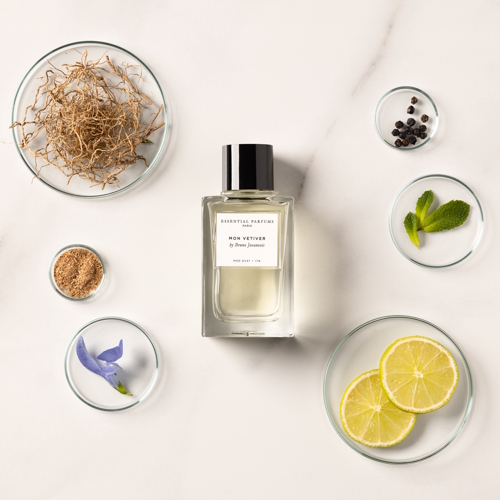 Essential Parfums Mon Vetiver – niszowe perfumy wetiwerowe o świeżym, aromatycznym, jałowcowym, zielonym i elegancko drzewnym charakterze.
