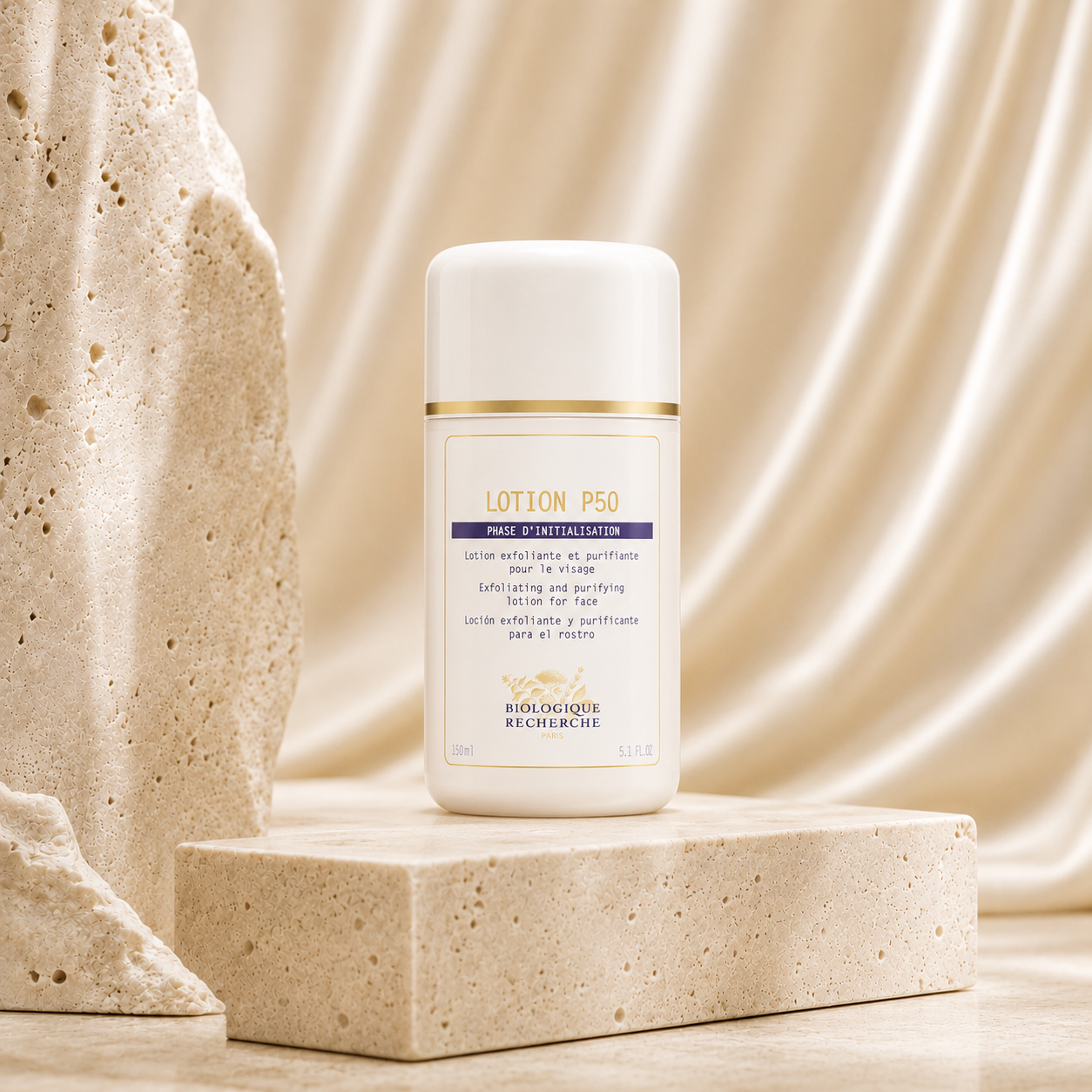 Biologique Recherche Lotion P50 – złuszczająco-oczyszczająca lotion do twarzy dla skóry łojotokowej, zanieczyszczonej i nadmiernie zrogowaciałej.