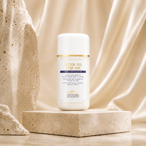 Biologique Recherche Lotion P50 PIGM 400 – rozświetlająca lotion złuszczająco-oczyszczająca do skóry poszarzałej, nierównej i z widocznymi przebarwieniami.