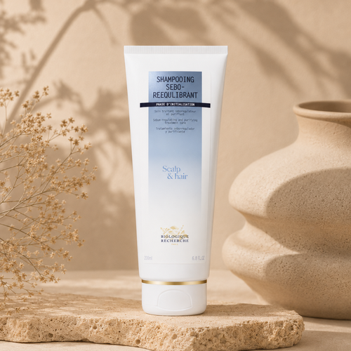 Biologique Recherche Shampooing Sébo-Rééquilibrant – szampon regulujący sebum do skóry głowy.