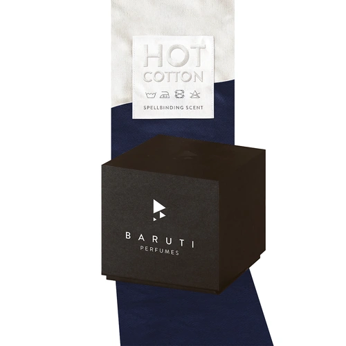 Baruti Hot Cotton Extrait de Parfum 100 ml – niszowe perfumy z akordem gorącego żelazka, Aldambre i piżmem.
