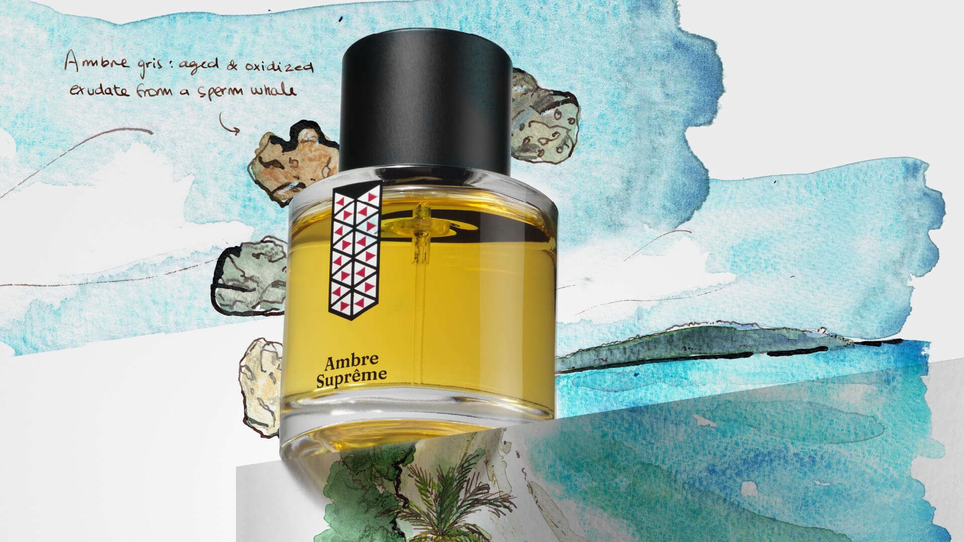 Les Indémodables Ambre Suprême – świeże, mineralne perfumy z naturalną ambrą szarą, aldehydami, szałwią muszkatołową, różowym pieprzem, kardamonem, neroli, jaśminem, paczulą i kocanką.