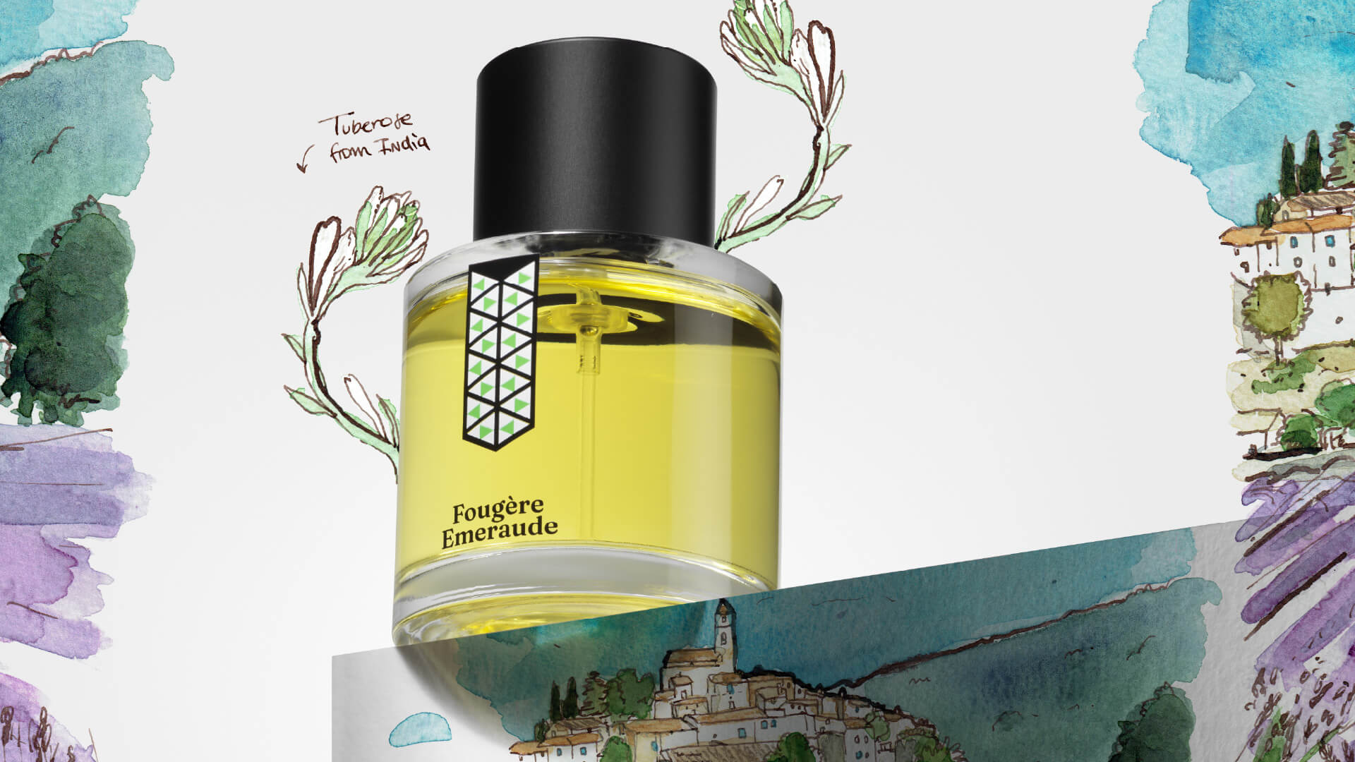 Les Indémodables Fougère Emeraude – aromatyczno-kwiatowe perfumy fougère z indyjską tuberozą, francuską lawendą, szałwią muszkatołową, marokańską mimozą i wenezuelską fasolą tonka.