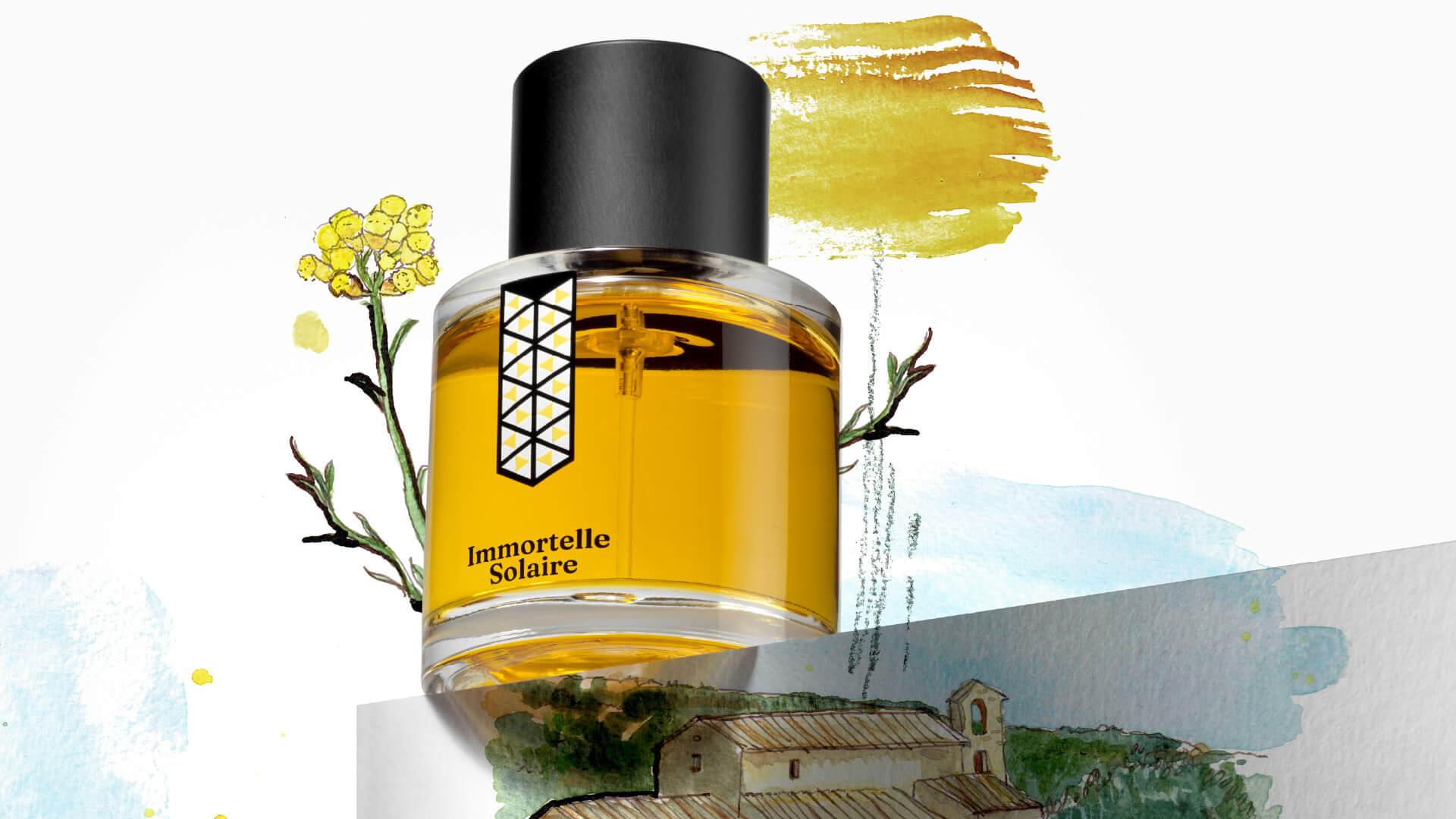 Les Indémodables Immortelle Solaire – aromatyczno-przyprawowe perfumy ambrowe z francuską kocanką Grand Cru, włoskim orzechem laskowym, paczulą z Aceh, styraksem, lukrecją, kandyzowanymi owocami i lekko dymną skórą.