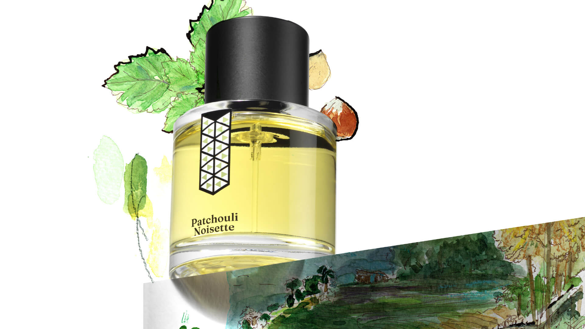 Les Indémodables Patchouli Noisette – drzewno-aromatyczne perfumy z olejkami paczulowymi Grand Cru oraz ultradźwiękowym ekstraktem z włoskiego orzecha laskowego o ziemistym, mineralnym, pralinowym i czekoladowym charakterze.