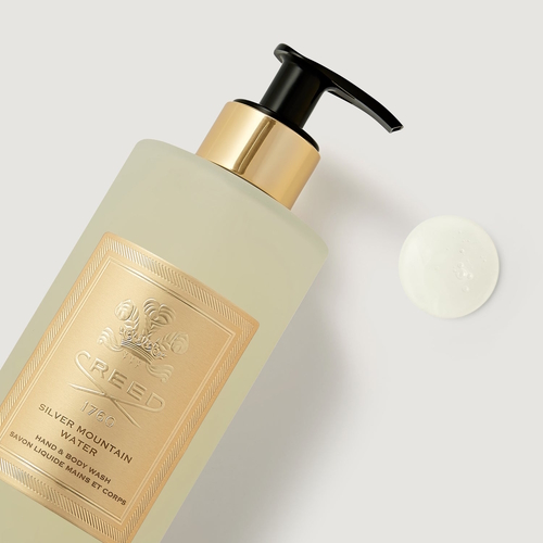 Creed Silver Mountain Water Hand and Body Wash – perfumowany żel do mycia rąk i ciała o cytrusowym, herbacianym, ozonowym i piżmowo-drzewnym zapachu.